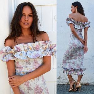 V. Chapman The Lilac Dress in Purple Floral in Size 00